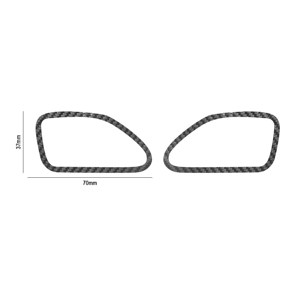2Pcs Carbon Fiber Dashboard Air Vent Outlet Cover Trim for Chrysler 200 Sedan