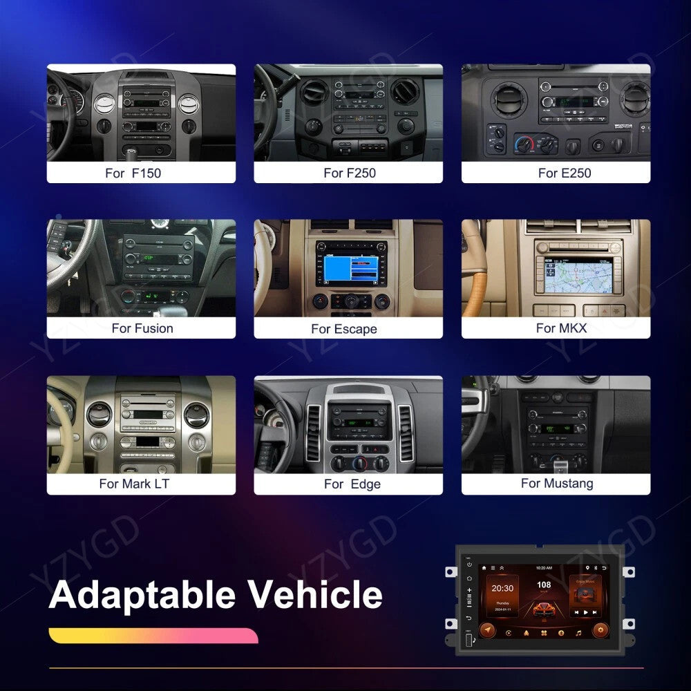 for Lincoln Milan 2006-2009 Stereo Android Auto Carplay Car Radio GPS Screen DSP