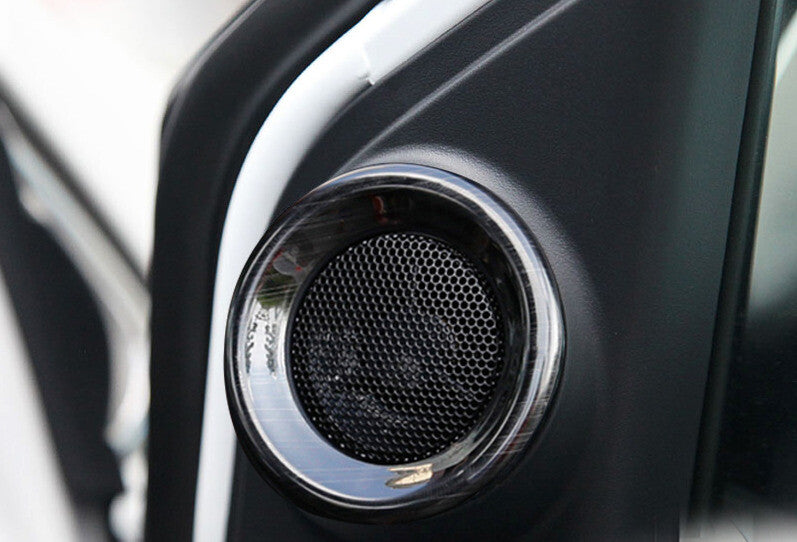 A Post Speaker Frame Cover Trim 2PCS for Honda CRV CR-V 2017-22 Black Titanium