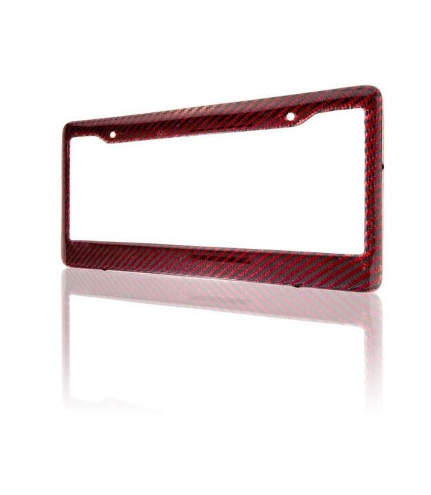Red carbon fiber for Honda license plate frame cover cap rear boot