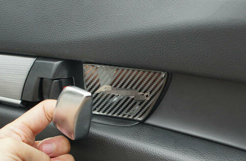 Carbon Fiber Interior Door Bowl Cover Trim Steel for Honda Accord 10th 2018-2020