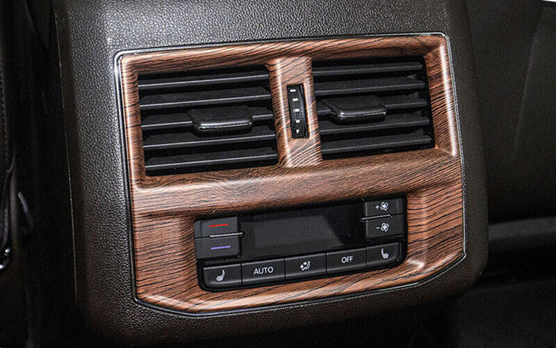 1X Wood Grain Back Row Air Outlet Vent Cover Trim for Volkswagen Atlas 2018-2023