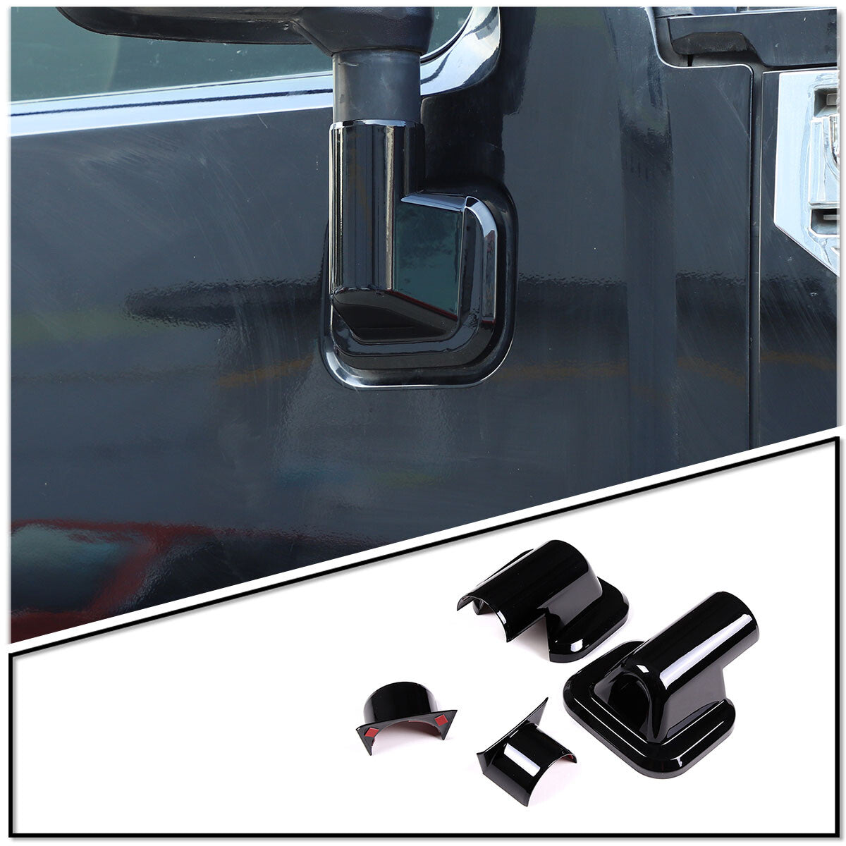 Red carbon fiber driver's for seat interior door panel decorative sticker for Corvette C7 14-19