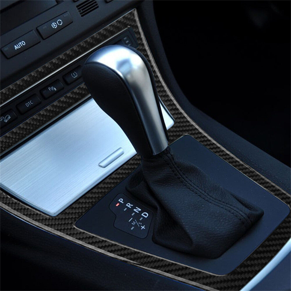 Fit for BMW X3 E83 2004-2010 Carbon Fiber Central Control Gear Shift Panel Cover