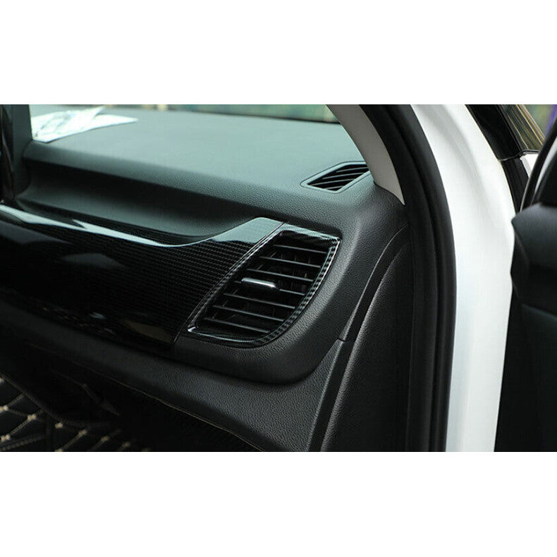 for Kia Seltos 2020-2023 Carbon Fiber Console Side Air Vent Outlet Cover trim 2x
