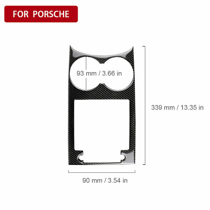 Carbon fiber interior cup lid trim suitable for Porsche Macan 2015 - 2018