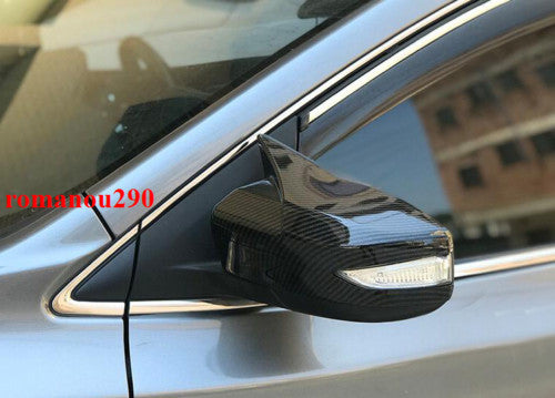 2Pcs for Nissan Altima 2013-2018 Carbon Fiber Ox Horn Rearview Mirror Cover Trim