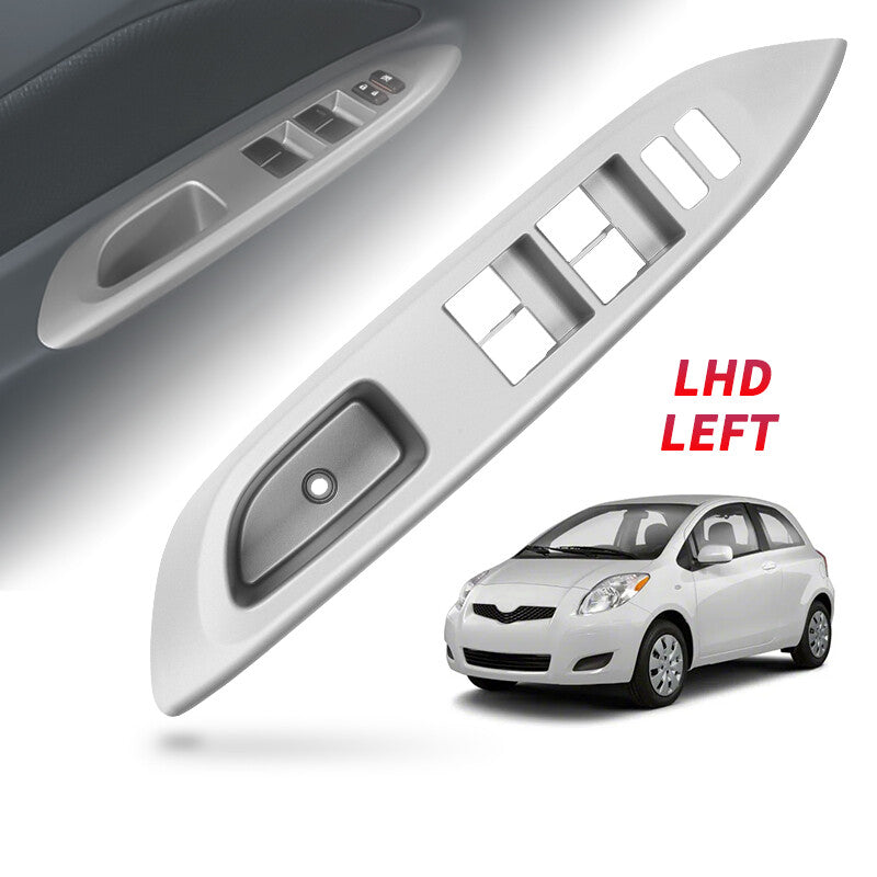 Master Power Window Switch Bezel Trim Silver for Toyota Yaris 4D Sedean 2006-16