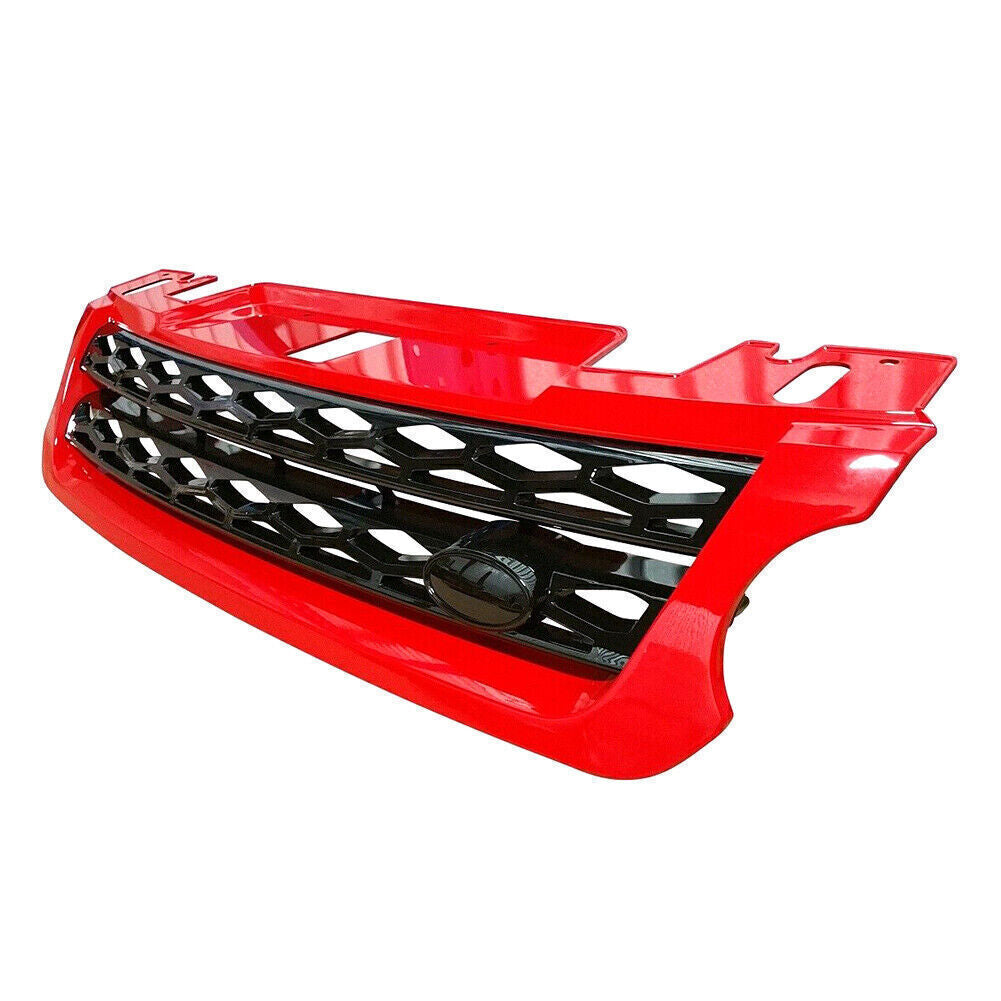 1x Front Grille Upper Grill ABS Fit for Range Rover Sport 2014-2017 2016 Black Red