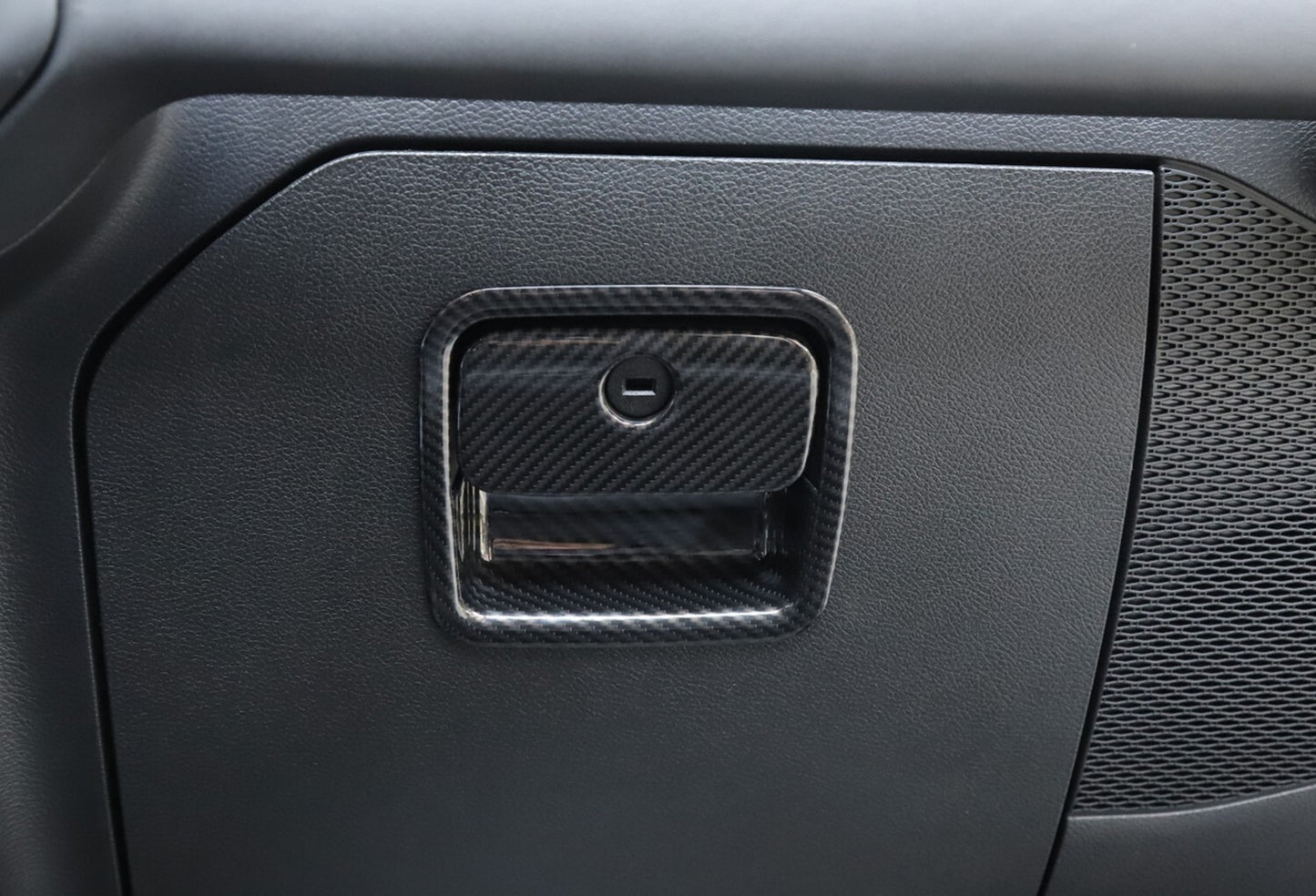 Carbon Car for Co -pilot Storage Box Handle Cover Trim for Jeep for Wrangler JL 2018-2023