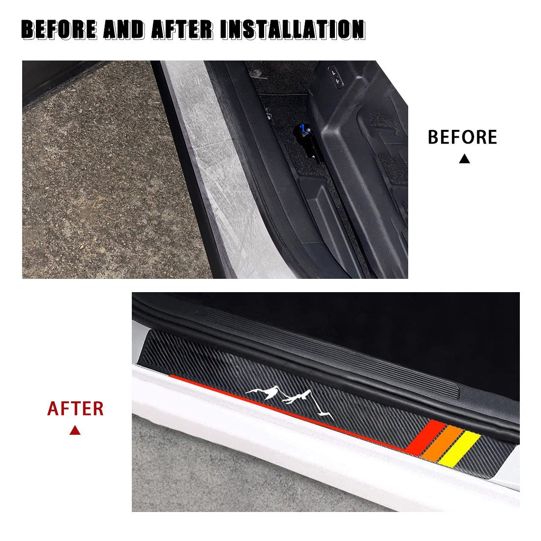 4pcs for Toyota Tundra Accessories Retro 3 Color Cab Door Sill Plate Scuff Cover