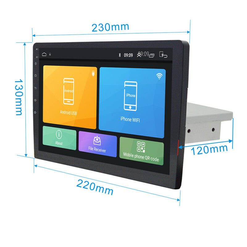 Car Stereo Radio GPS FM Navigation 1Din Adjustable 9 Android 1080P Touch Screen