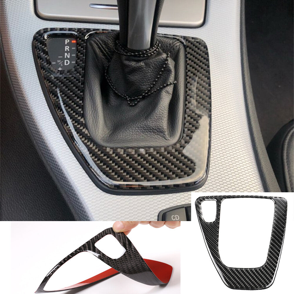 Carbon Fiber Interior Gear Shift Box Trim Fit for BMW 3 Series E90 E92 2005-2012