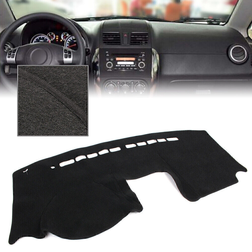 1-Piece Dashmat Mat/Dashboard Cover for 2009-2012, 2010-2011 for Suzuki SX4, Black.