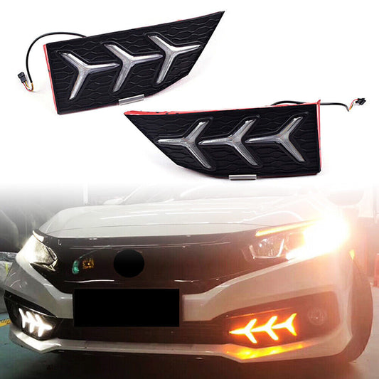 Auto LED Daytime Running Light With Turn Signal Lamp for Honda for Civic 2019-2021