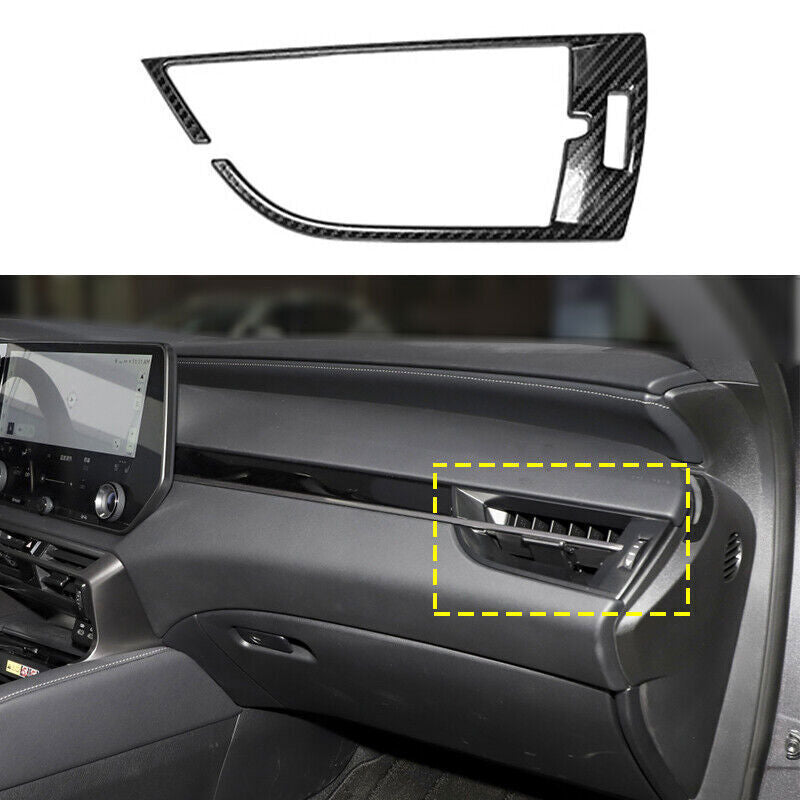 Carbon Fiber Steel Console Right Air Outlet Vent Trim for Lexus RX500h 2023-2024