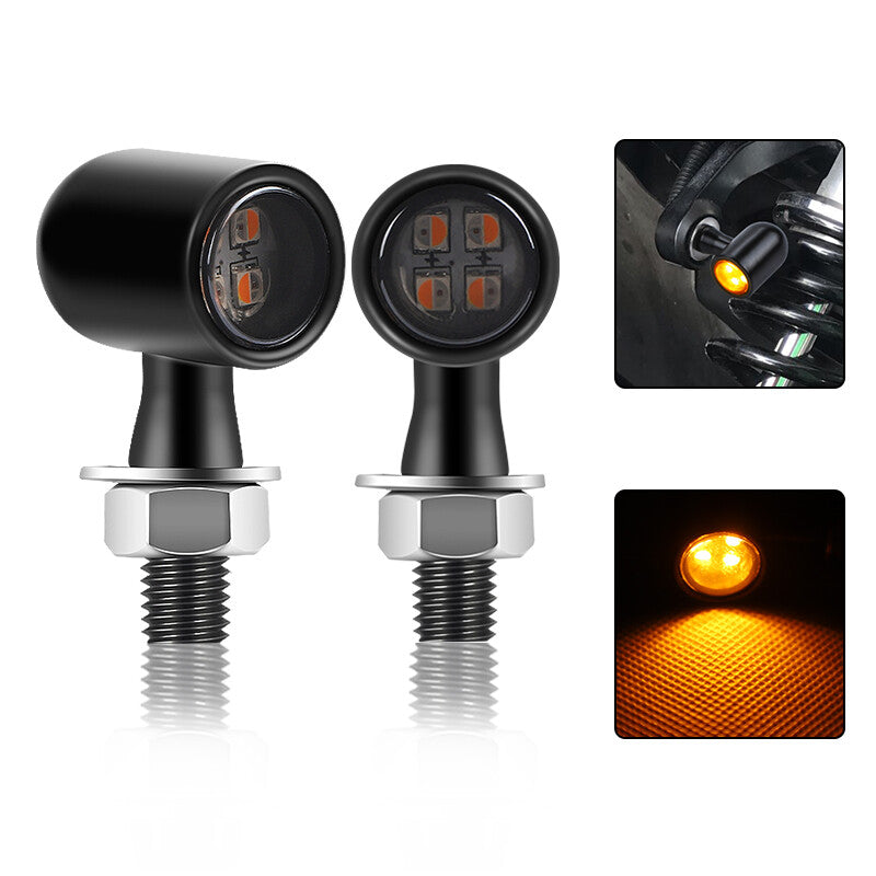 2X Motorcycle Universal for Mini Turn Signal Light Indicators Blinker Flowing Lamp