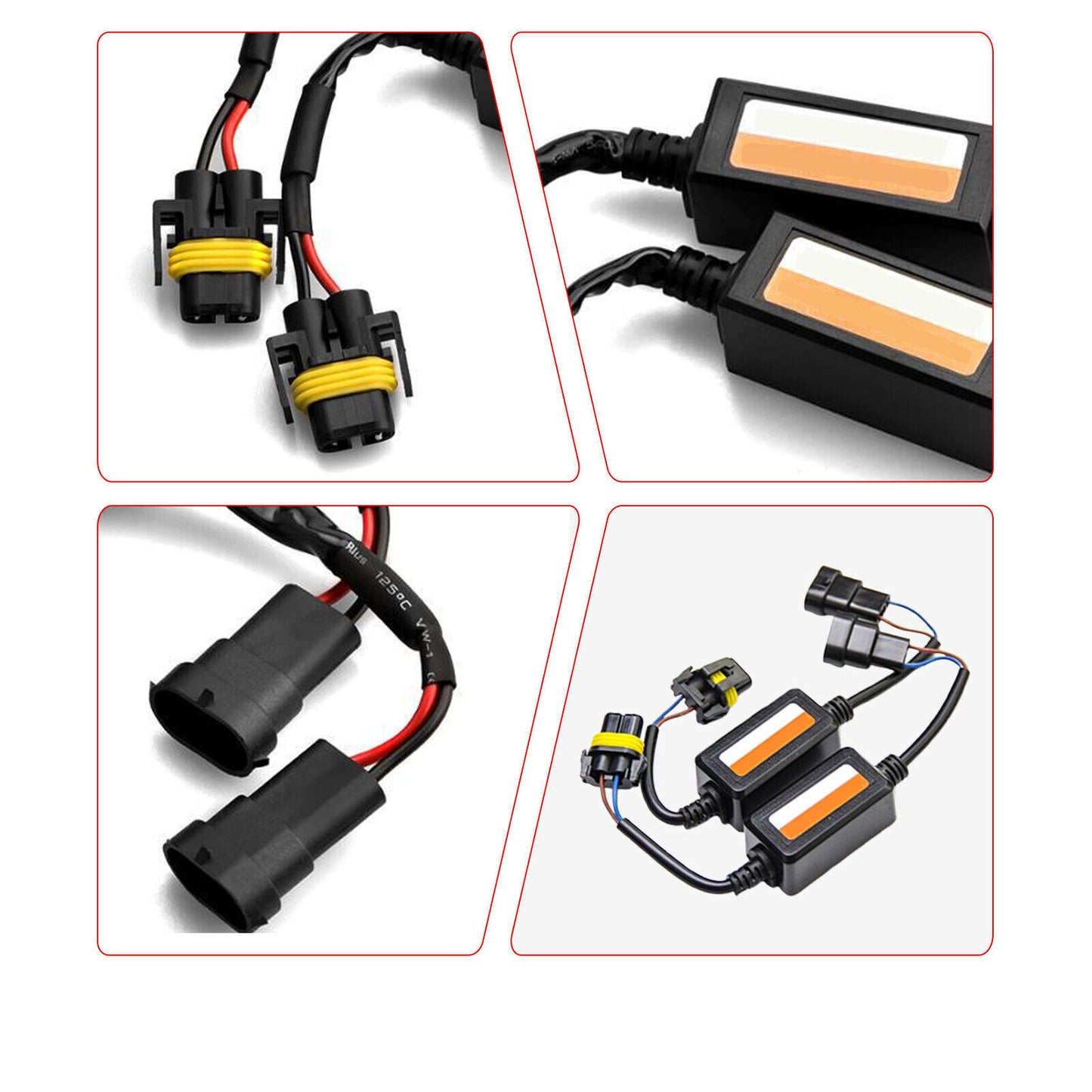 LED Headlight Error Canbus Decoder Anti-Flicker Resistor for Dodge