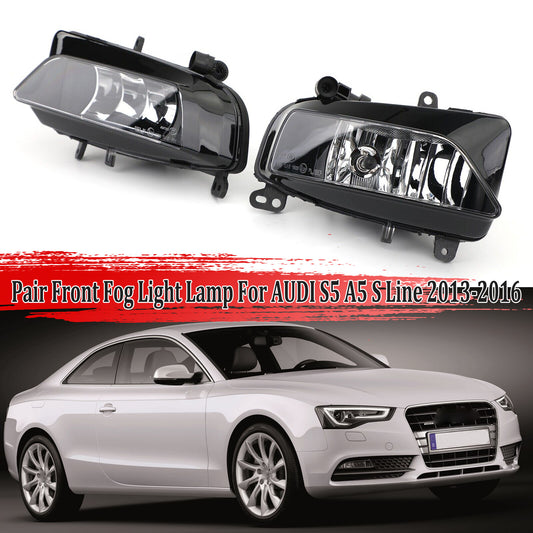 Two halogen fog lights for Audi A5 S series S5 2013 2014 2015 2016