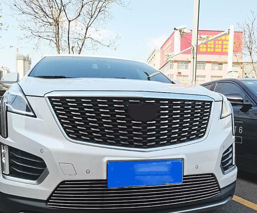 for Cadillac XT5 2016-2020 Black ABS Front Mesh Bumper Upper sliver Grill Grille