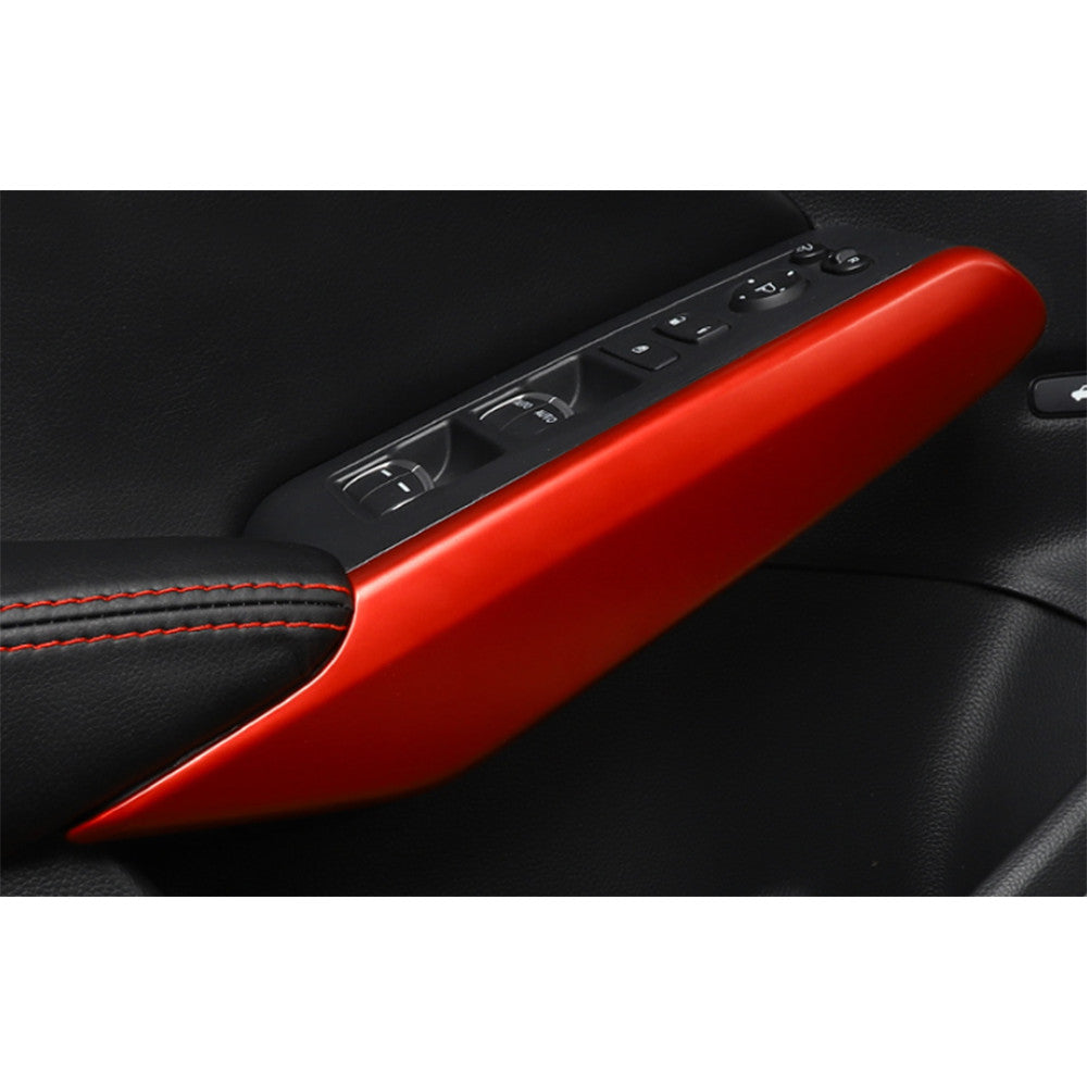 for Honda for Civic 22-2023 Red ABS Inner Window Switch Armrest Panel Cover Trim Kit