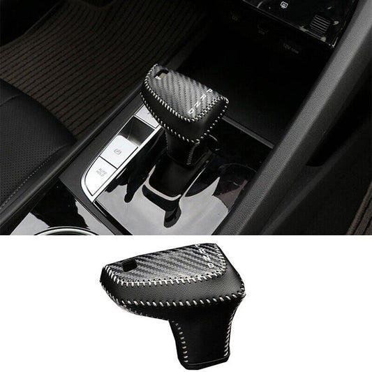 for Hyundai for Elantra 2021-2023 Carbon fiber PU Gear Shift Knob Shifter Lever Trim