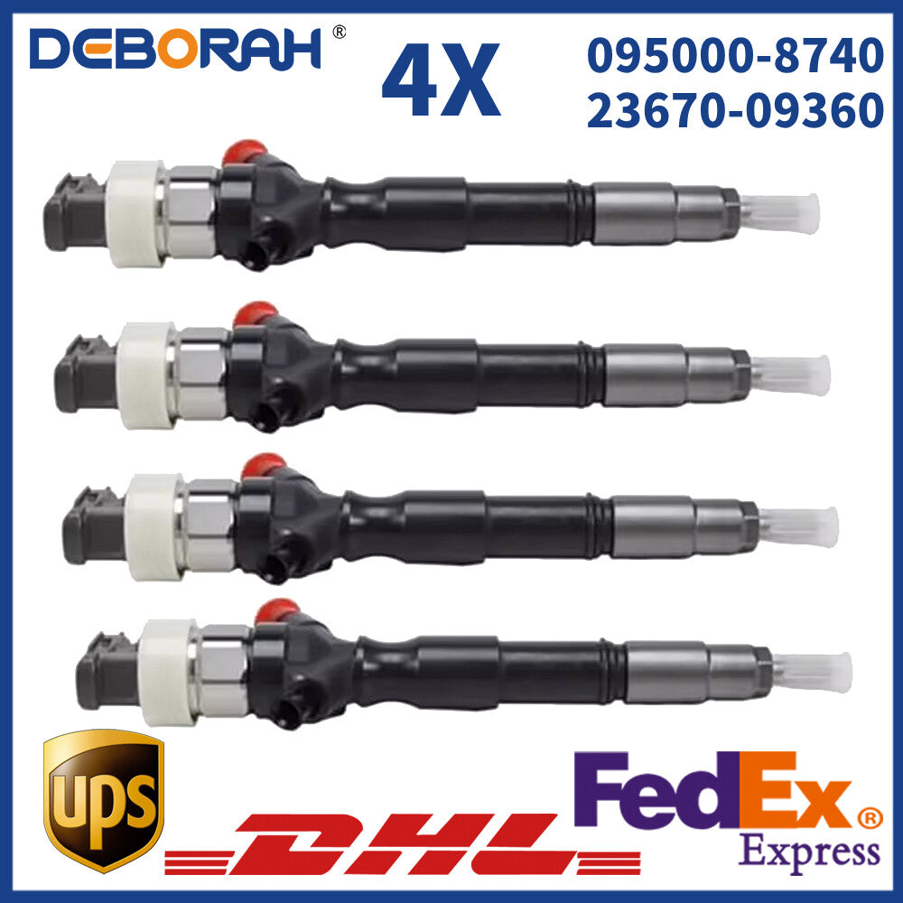 4X Diesel injector 095000-8740 23670-09360 for TOYOTA HILUX 2KD FTV HIACE2.5 D4D