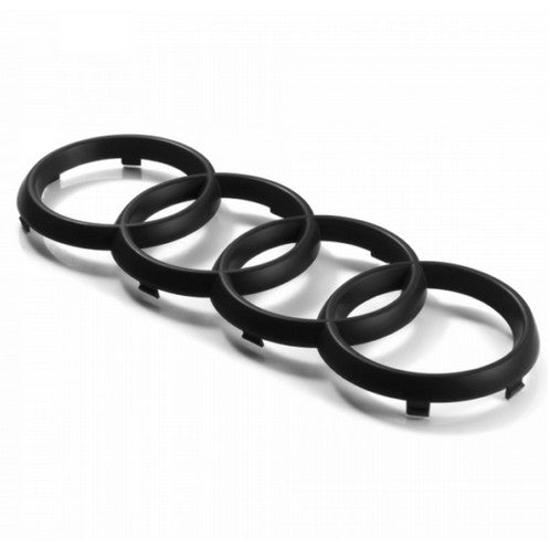 for Audi A8L S8 Range Hood Ring Badge Front Cap BBQ Badge Matte Black 2015 - 2018
