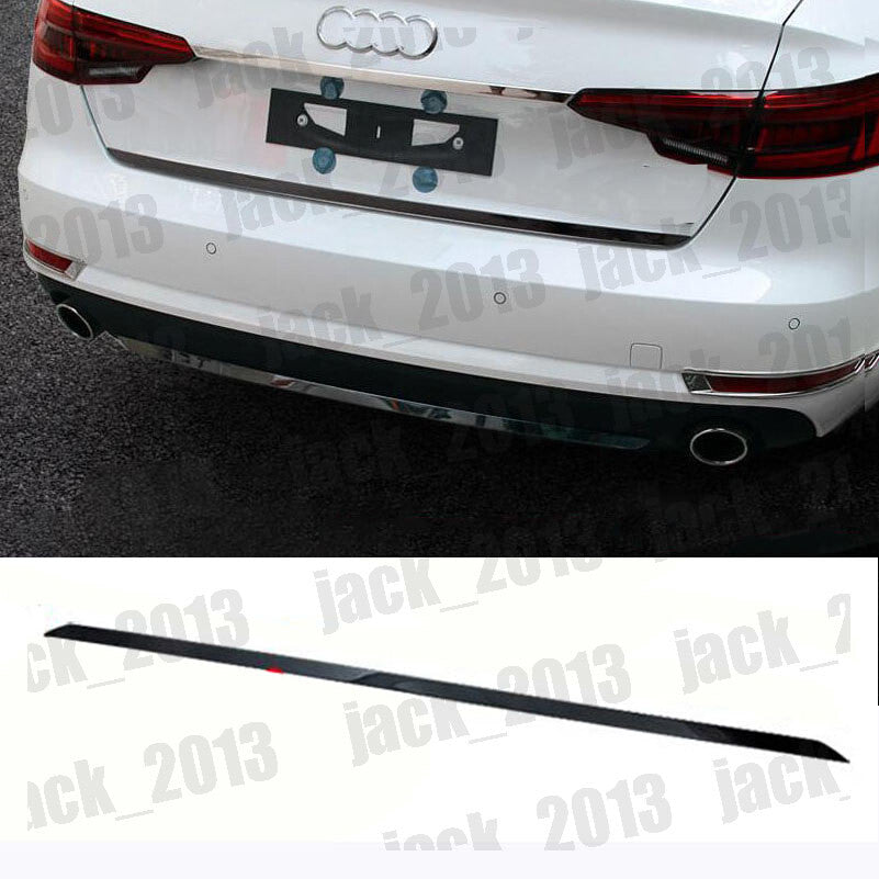 for Audi A4 B9 2017-2022 Black stainless Rear Bumper Protector Strip Trim