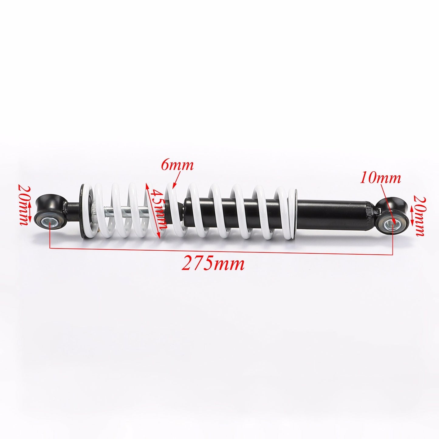 A pair of 11-inch 275mm front shock absorbers for all-terrain vehicles, go-karts, four-wheeled vehicles, dirty bicycles, and coolers.