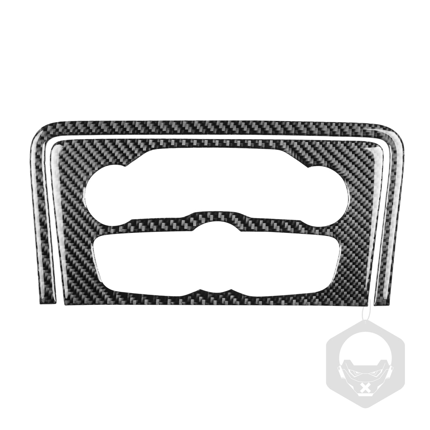 2Pcs Carbon Fiber Interior CD & AC Panel Cover Trim for Dodge Charger 2015-2020