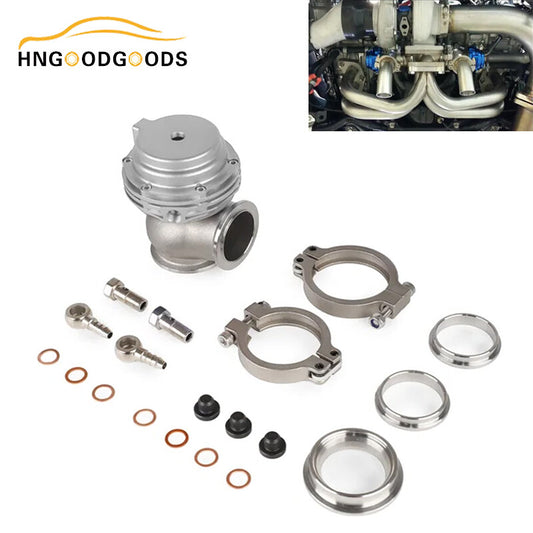Silver 38mm external turbine Wastegate V-band flange 22PSI for manifold universal