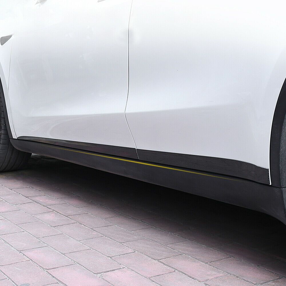 Carbon fiber Side Car Door Body Molding Cover Trim for Tesla for Model Y 2020-2023