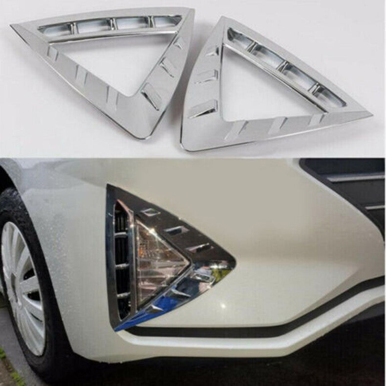 for Hyundai for Elantra 2019-2020 Chrome Front Fog Light Lamp Frame Cover Trim decor