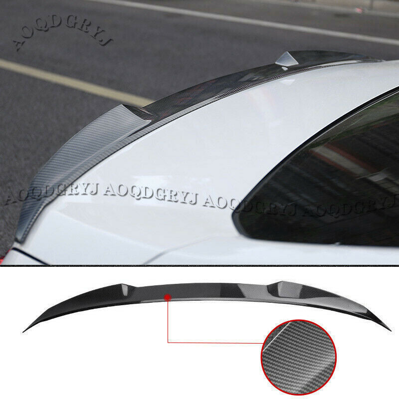 for Honda Accord 2018-22 Carbon fiber ABS Rear Trunk Spoiler Tail Wing Lip Trim