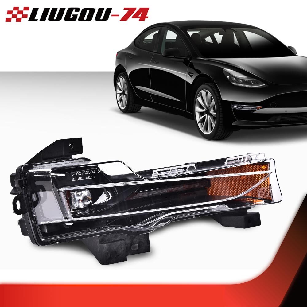Suitable for 17-23 year old for Tesla Model 3 Y, right Fascia, fog lights amber Dr., new.
