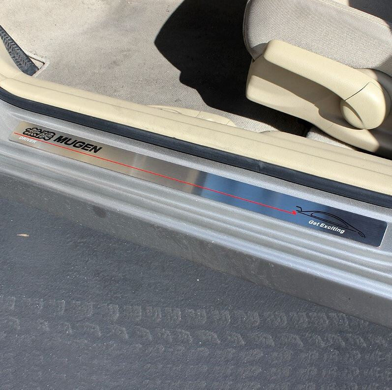 Car door and window protection sticker badge decorative strip Mugan silver for Honda