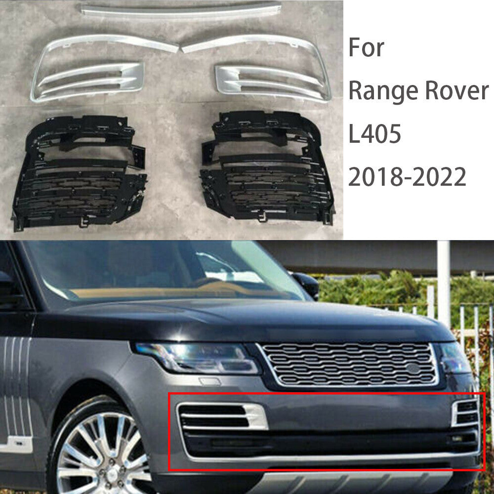 Front Bumper Fog Light Grille Cover Fit for Range Rover Vogue L405 2018-2022 SVA