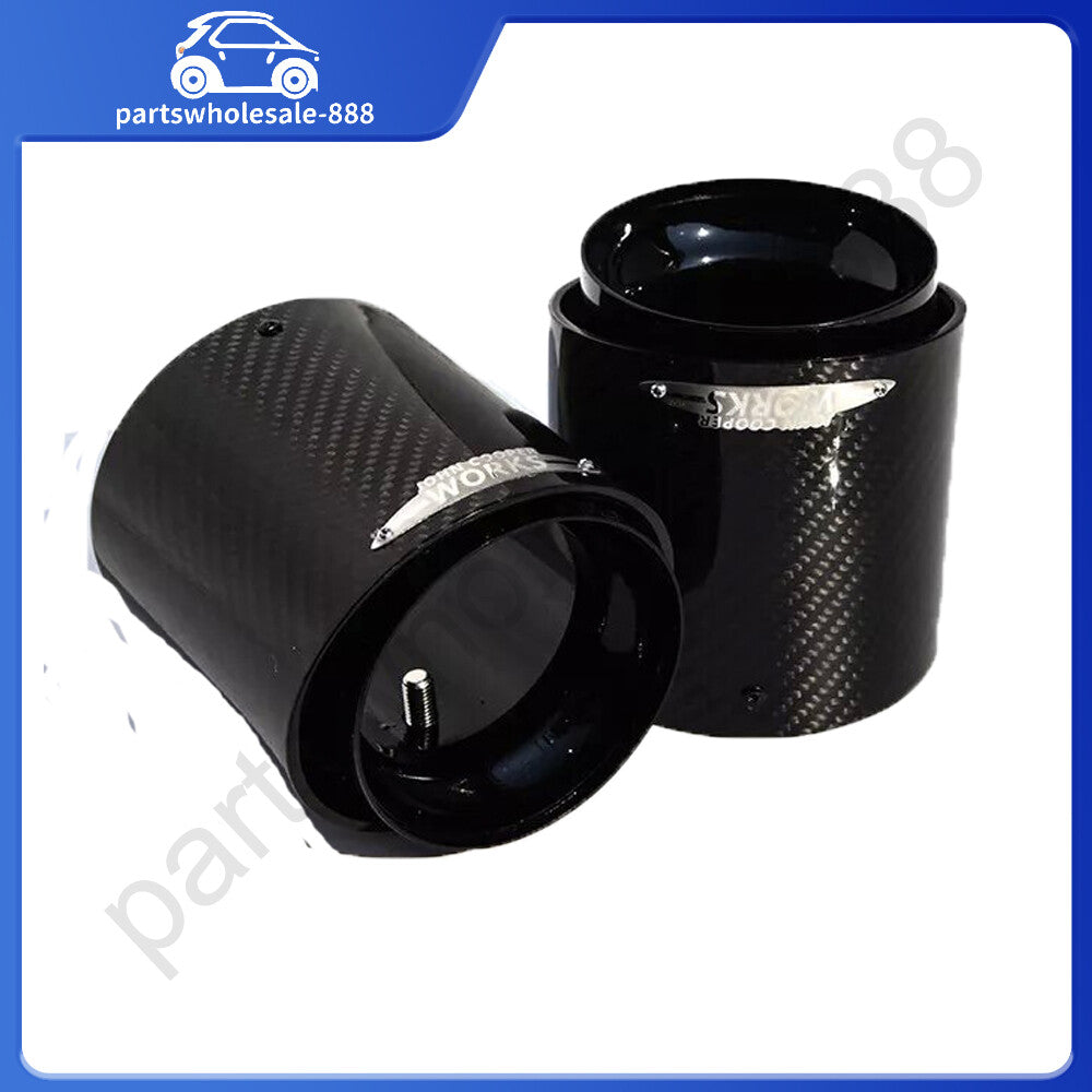 JCW black carbon fiber exhaust tips for BMW Cooper for MINI R55/R56/R57/R58/R59/R60