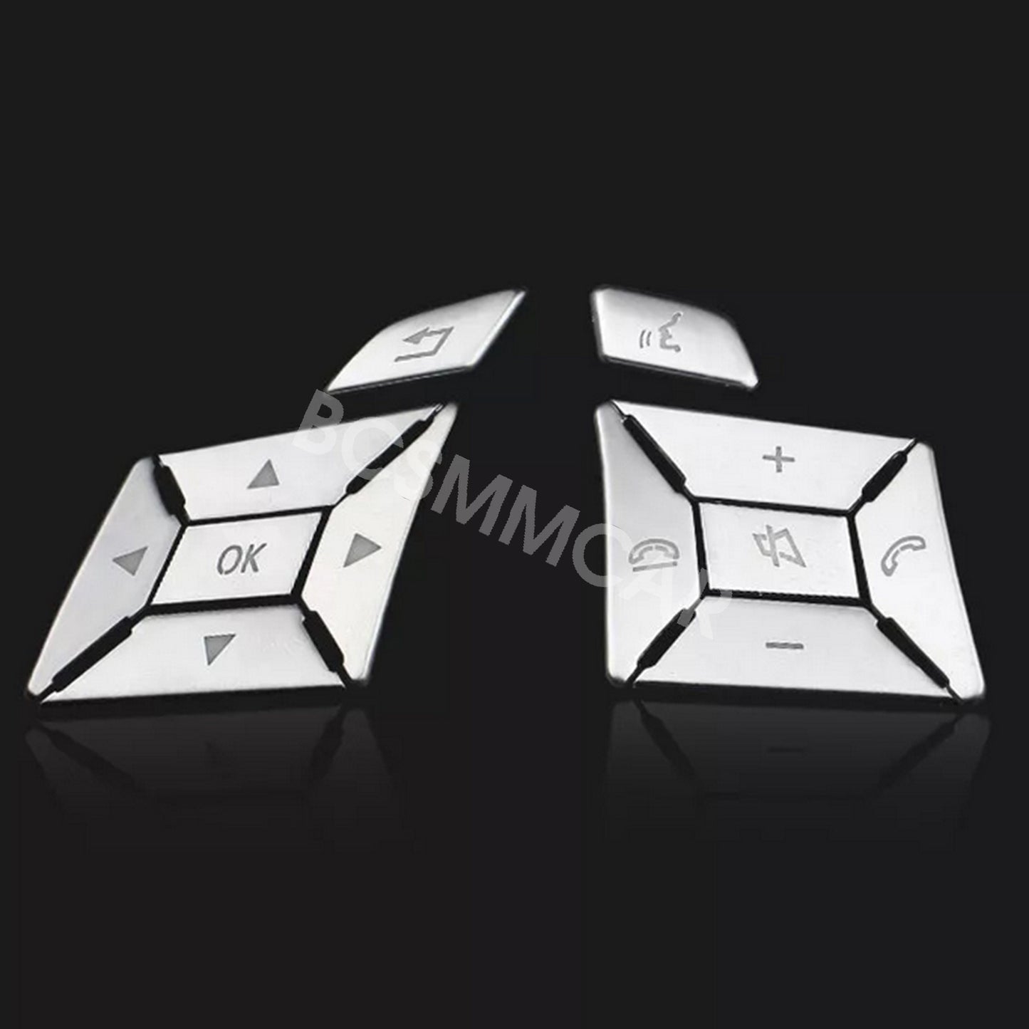 Fit For 2011-2013 for Mercedes Benz C-Class W204 Steering Wheel Button Trim Cover