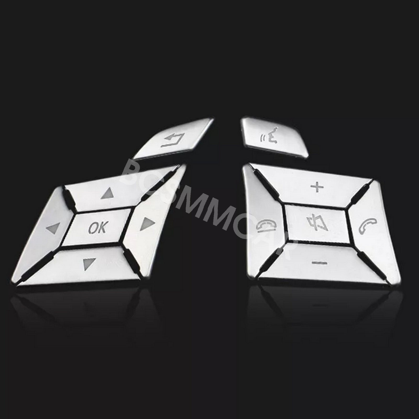 Fit For 2011-2013 for Mercedes Benz C-Class W204 Steering Wheel Button Trim Cover