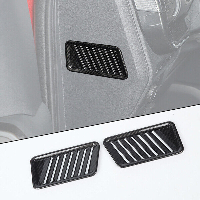 for Ford F150 2021-2023 Carbon Fiber Dashboard Side Air Vent Outlet Cover Trim