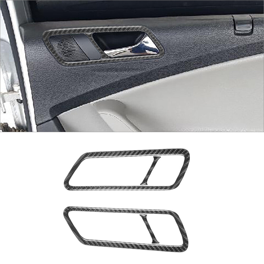 Carbon Fiber Rear Door Handle Frame Cover Trim for Volkswagen for Passat 2006-2011