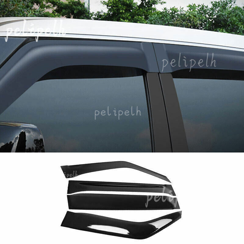 for Nissan Armada Patrol 2017-2024 Black Matte Side Window Visor Sun Rain Shield