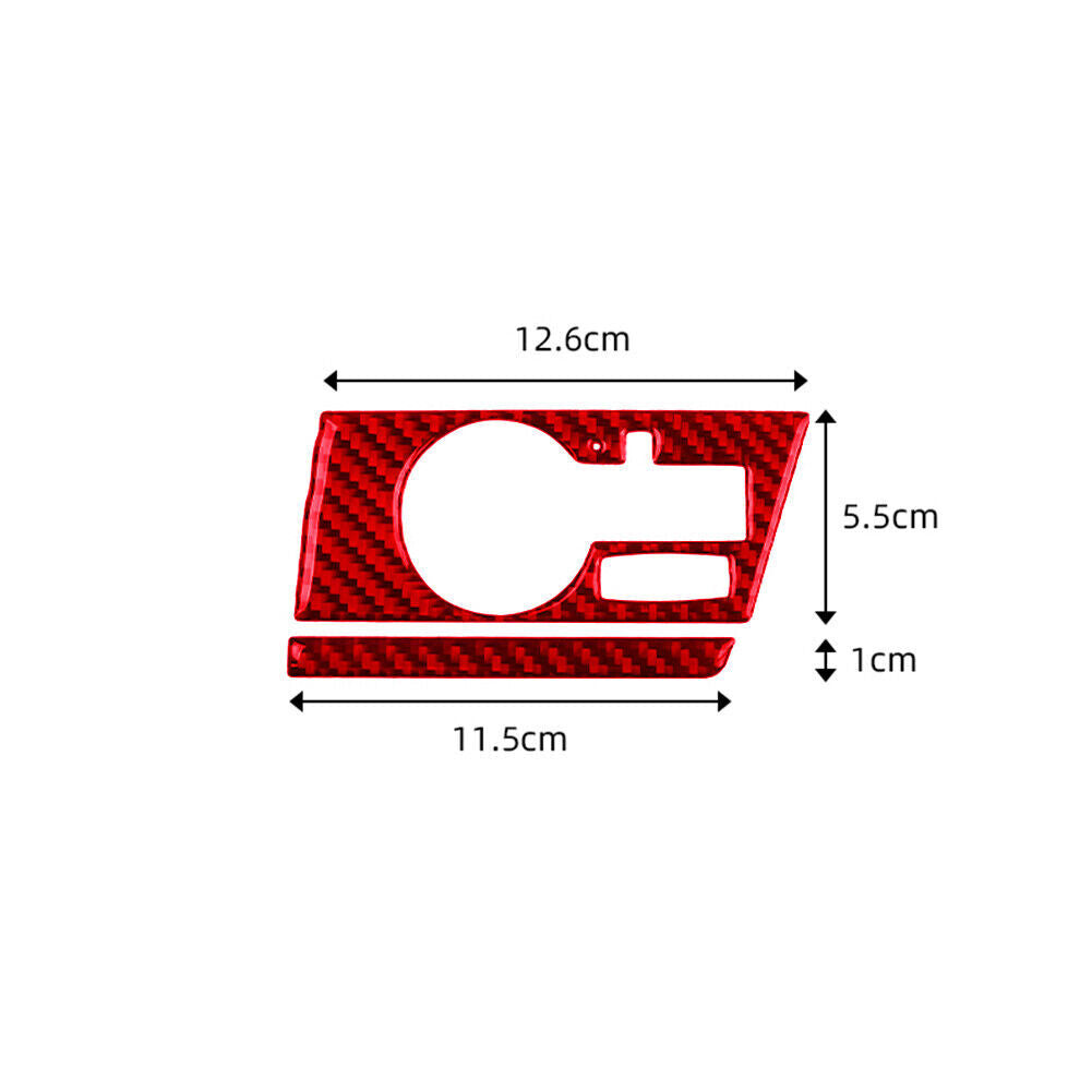 Red Carbon Fiber Inner Headlight Switch Button Panel Trim for BMW X3 E83 2004-10