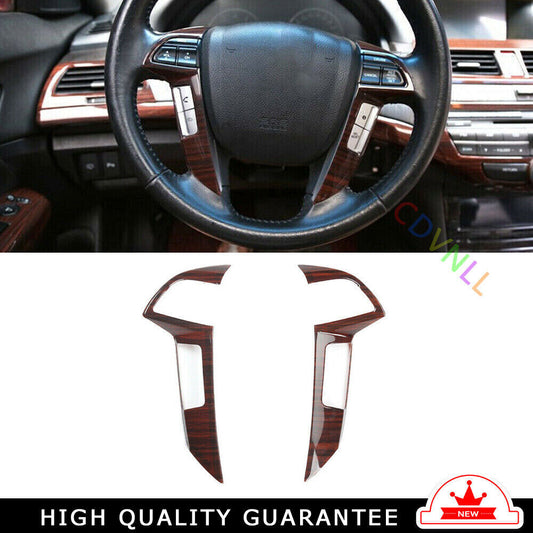 Steering Wheel Button Frame Trim for Honda Accord Crosstour 2008-2013 Wood Grain