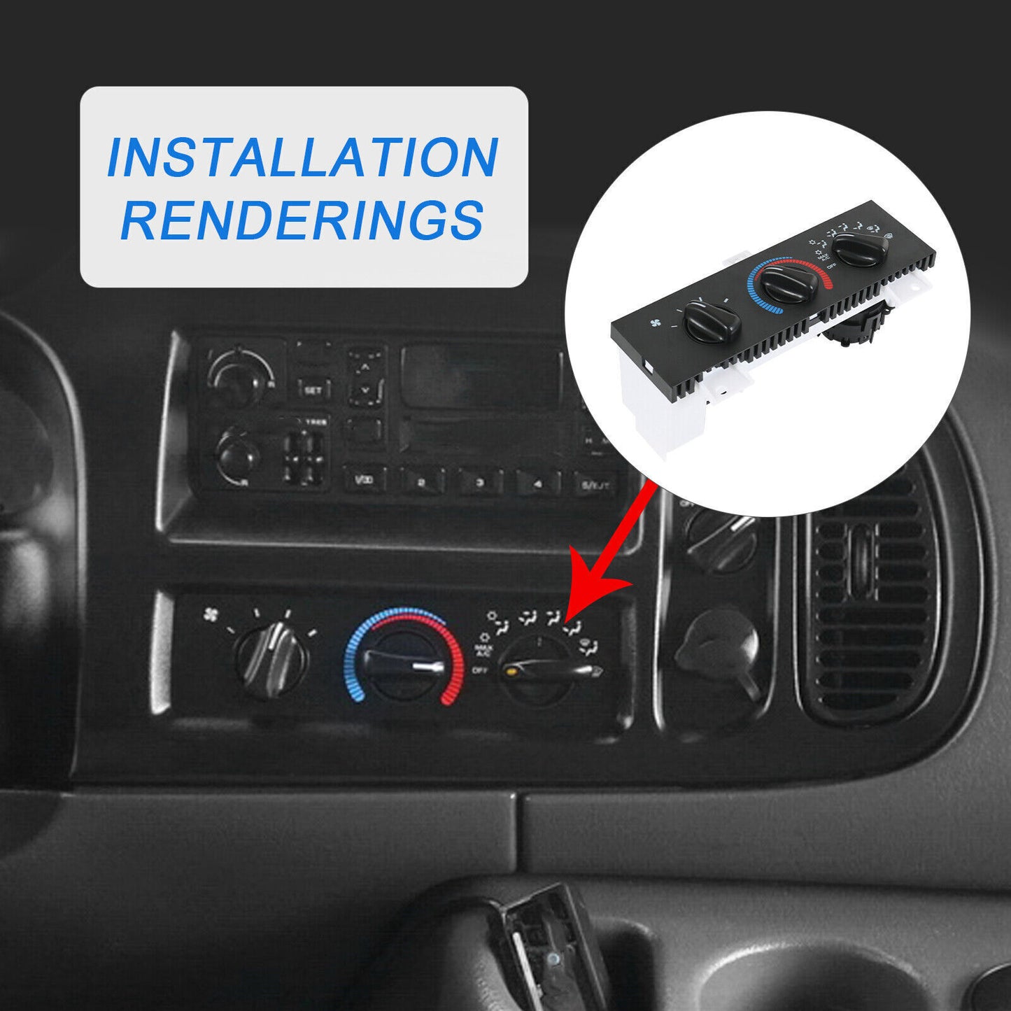 For 1998-2003 for Dodge for Ram Van 1500 2500 3500 Climate Control Heater A/C 55055459AF