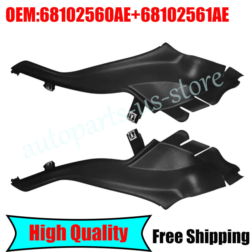 Set of 2 Left Right Black Cowl Side Trim Panel for 2014-2018 for Jeep Cherokee
