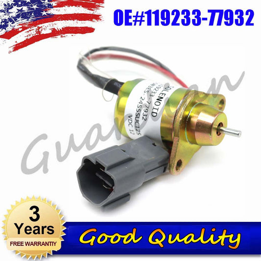 Fuel Shutdown Shut Off Solenoid 119233-77932 New For Yanmar Engines on for Hyundai