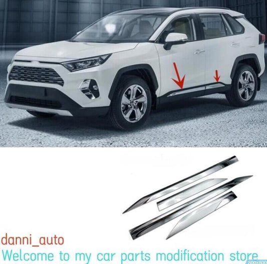 for Toyota RAV4 2022-2023 ABS Chrome Car Door panel trim strip body bright Cover
